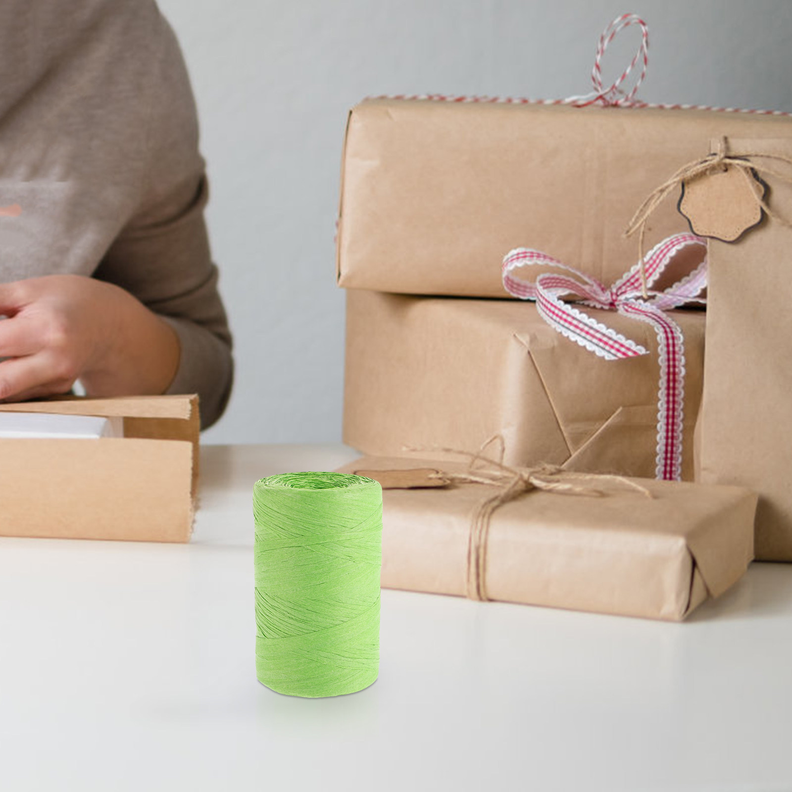 Papercraft Supply Ribbon - Ruban plat en papier raphia coloré