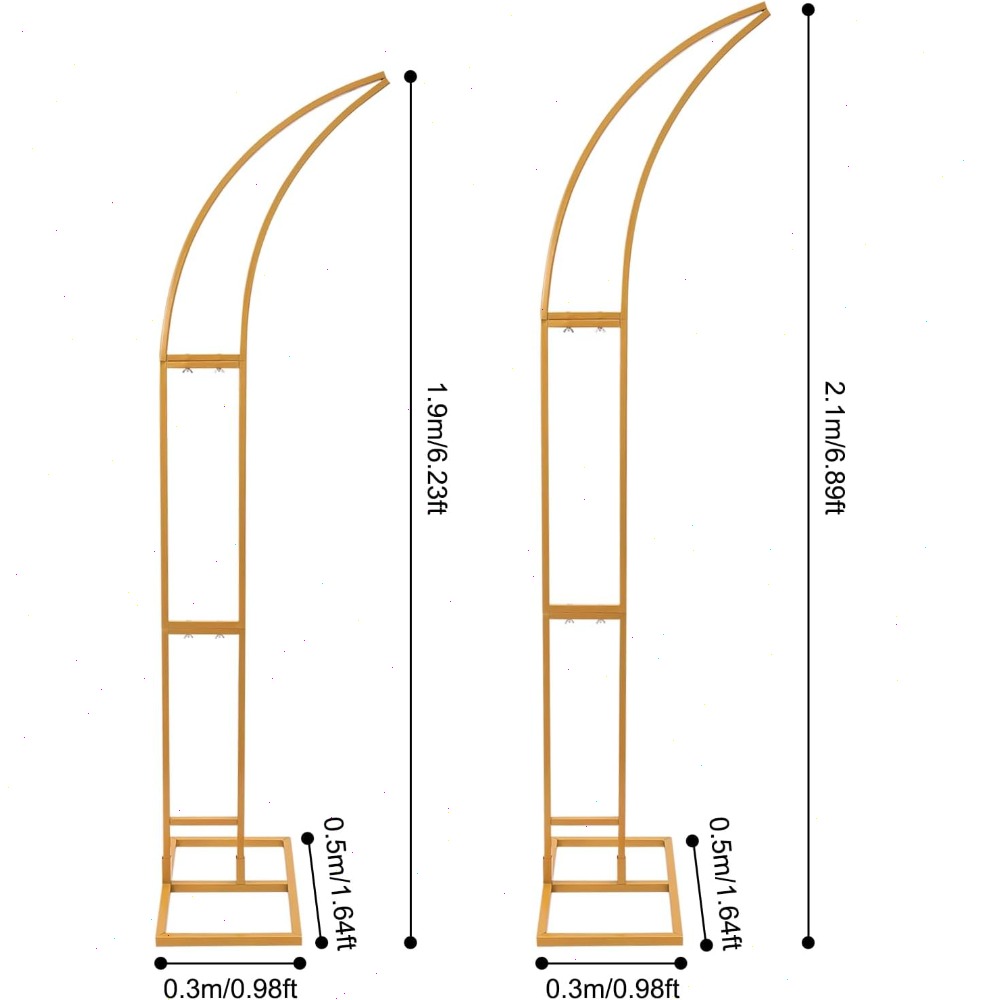Wedding Arch Flower - Lot de 2 supports d'arche de