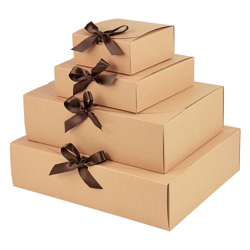 Papercraft Supply Ribbon - Coffret cadeau en papier Kraft avec