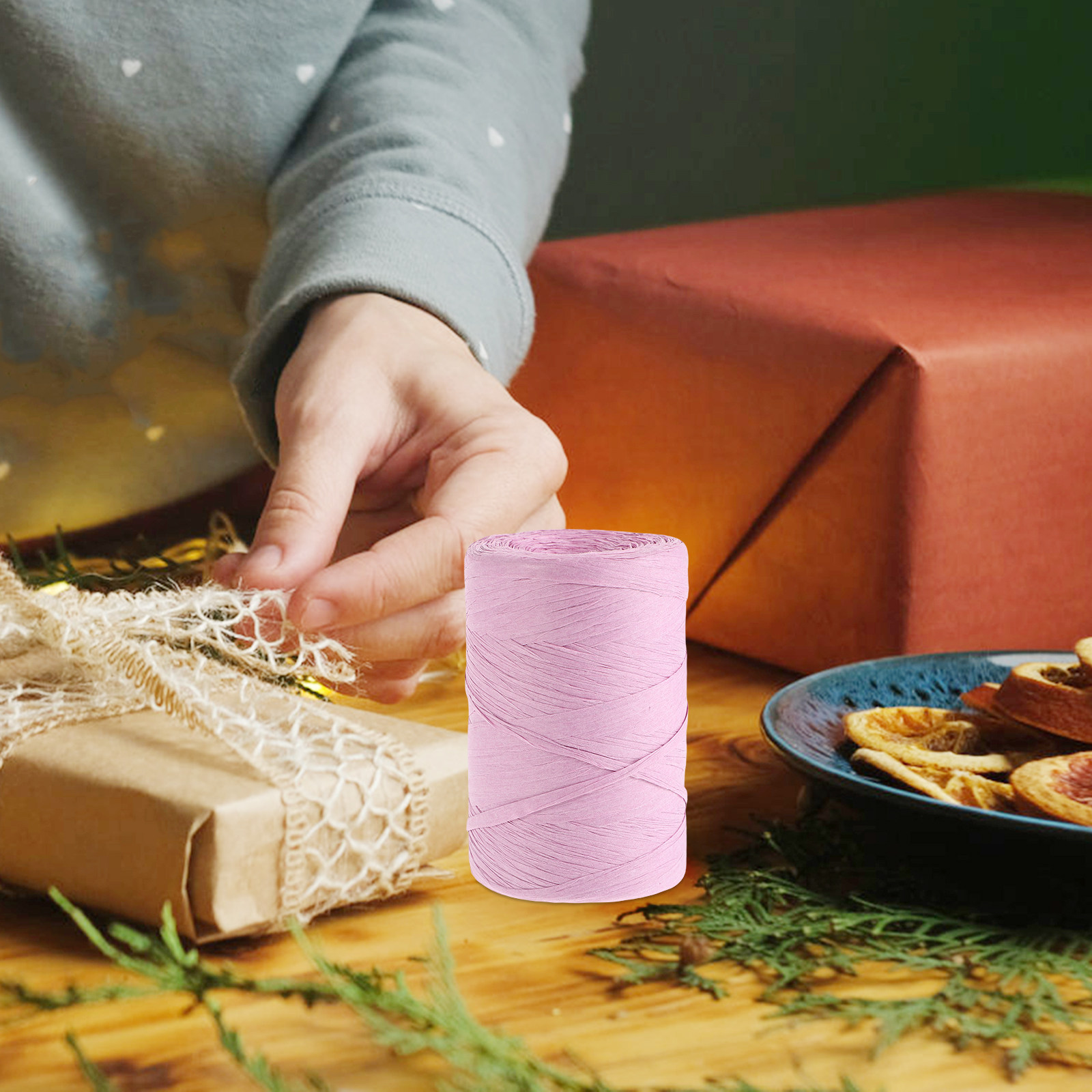 Ruban plat en papier raphia co - Papercraft Supply Ribbon avis et prix