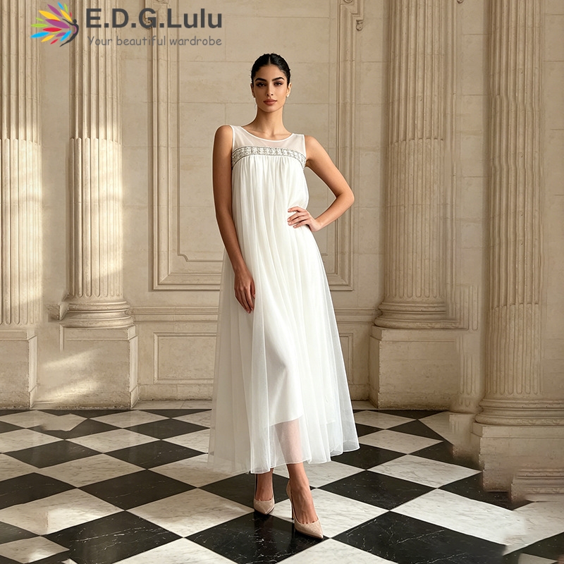 EDGLuLu Robe longue sans manch - Wedding Lulu avis et prix