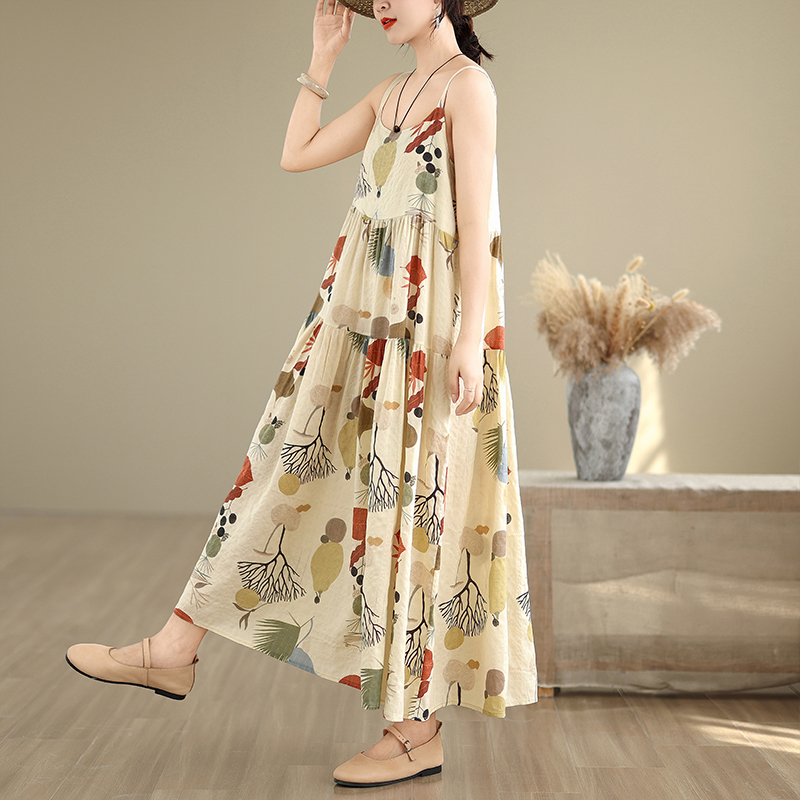 Robe longue en coton et lin à  - Good Floral & Wedding Decor Supply avis et prix