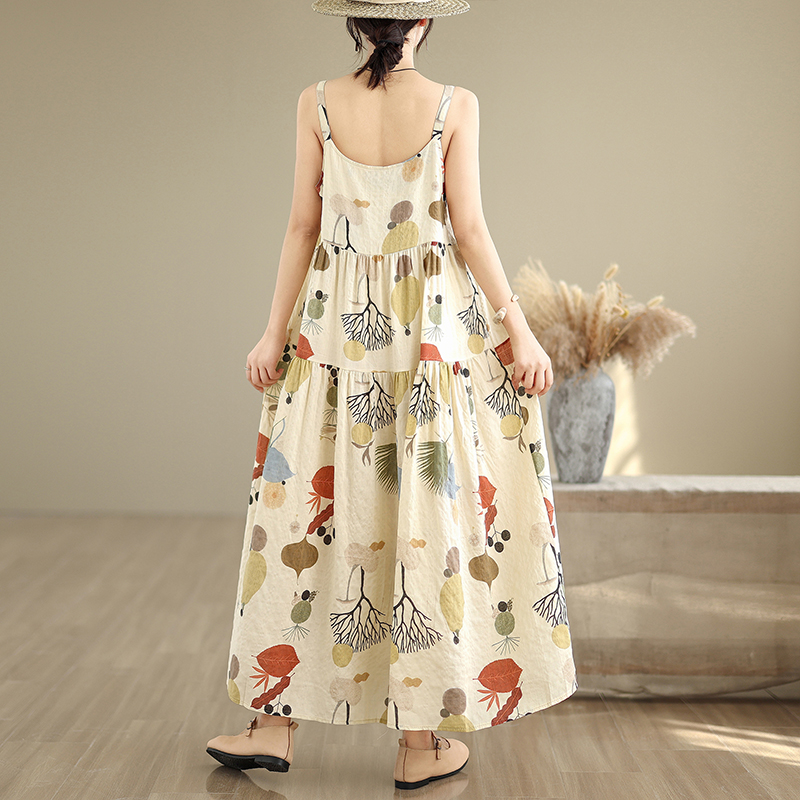 Robe longue en coton et lin à  - Good Floral & Wedding Decor Supply avis et prix